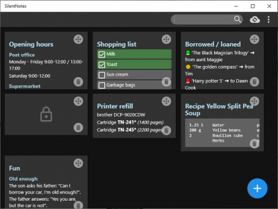 Screenshot of the application SilentNotes - #5