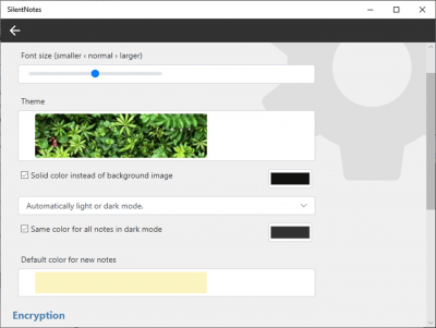Screenshot of the application SilentNotes - #6