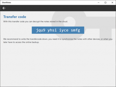 Screenshot of the application SilentNotes - #8