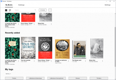 Screenshot of the application Thorium Reader - #3