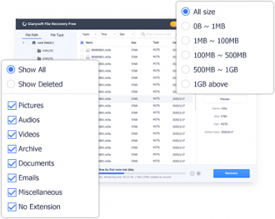 Screenshot of the application Glarysoft File Recovery - #1