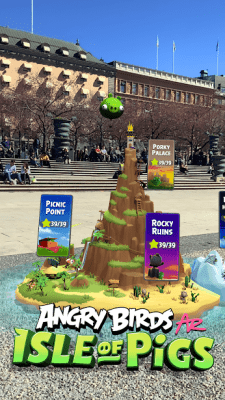 Screenshot of the application Angry Birds AR: Isle of Pigs - #1