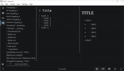 Screenshot of the application ghostwriter - #4