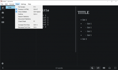 Screenshot of the application ghostwriter - #6
