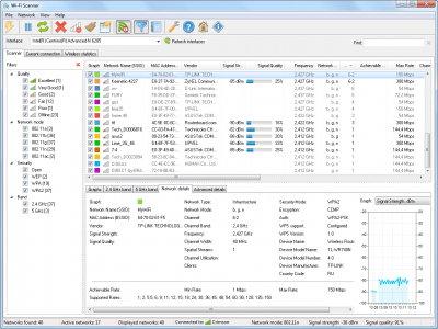 Screenshot of the application Wi-Fi Scanner - #4