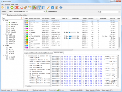 Screenshot of the application Wi-Fi Scanner - #5
