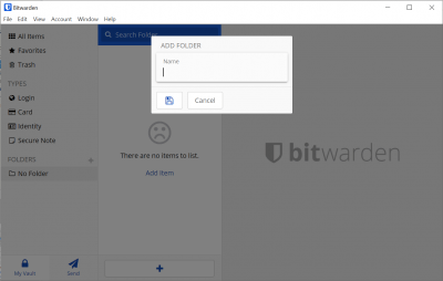 Screenshot of the application Bitwarden Password Manager - #3
