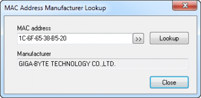 Screenshot of the application LizardSystems Change MAC Address - #3