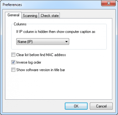 Screenshot of the application LizardSystems Find MAC Address - #2