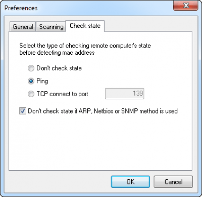 Screenshot of the application LizardSystems Find MAC Address - #4