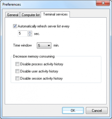 Screenshot of the application LizardSystems Terminal Services Manager - #9
