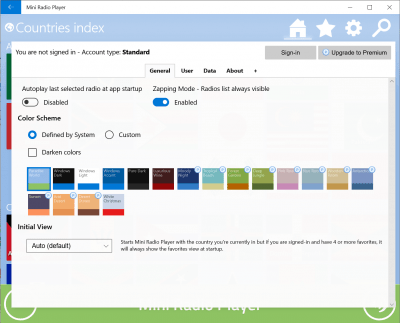 Screenshot of the application Mini Radio Player - #4