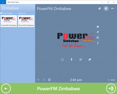 Screenshot of the application Mini Radio Player - #5