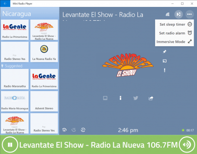 Screenshot of the application Mini Radio Player - #6