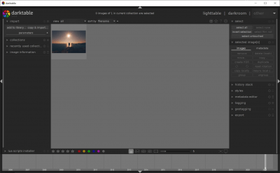 Screenshot of the application darktable for Windows - #1