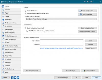 Screenshot of the application DisplayFusion Pro - #5
