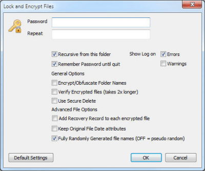 Screenshot of the application MediaCryptor (CrypTEA) - #2