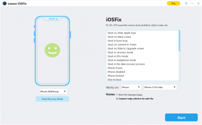 Screenshot of the application Leawo iOSFix - #1