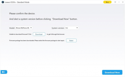 Screenshot of the application Leawo iOSFix - #3