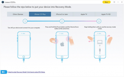 Screenshot of the application Leawo iOSFix - #7