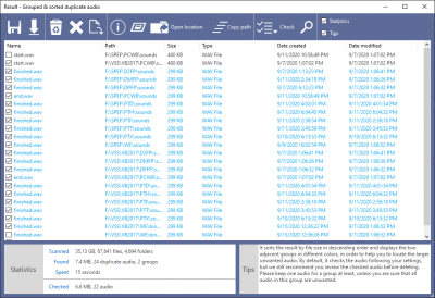 Screenshot of the application Duplicate MP3 Finder Plus - #7