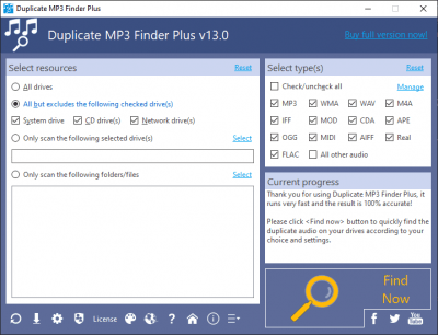 Screenshot of the application Duplicate MP3 Finder Plus - #8