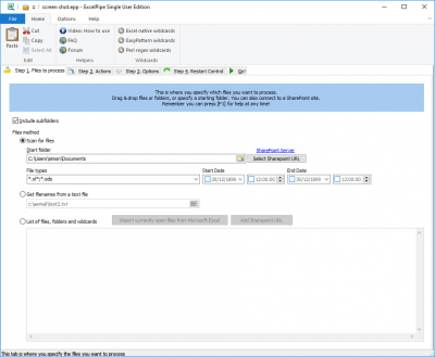 Screenshot of the application ExcelPipe - #1