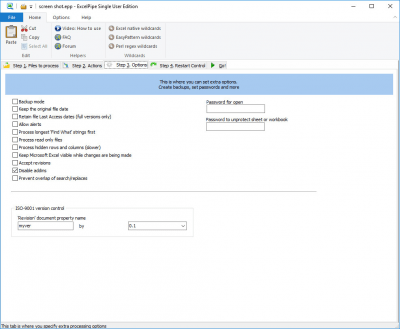Screenshot of the application ExcelPipe - #3
