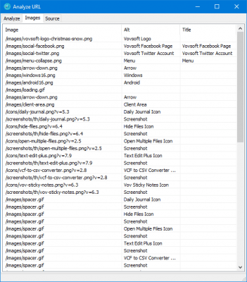 Screenshot of the application VOVSoft SEO Checker - #6