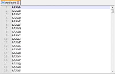Screenshot of the application Random Wordlist Generator - #3