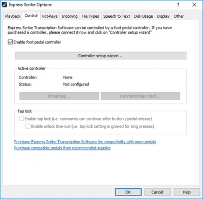 Screenshot of the application Express Scribe - #3