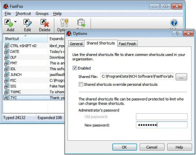 Screenshot of the application FastFox Text Expander - #2