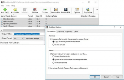 Screenshot of the application Doxillion - #3