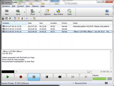 Screenshot of the application Express Dictate - #1