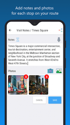 Screenshot of the application Routin Route Planner - #7