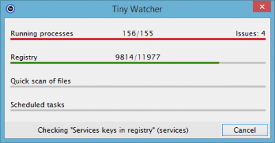 Screenshot of the application Tiny Watcher - #1