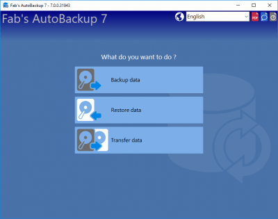 Screenshot of the application Fab's AutoBackup - #1