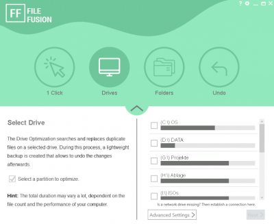 Screenshot of the application FileFusion - #2
