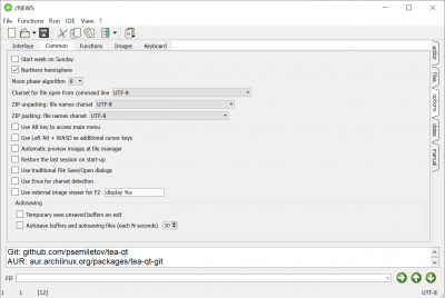 Screenshot of the application TEA - #4