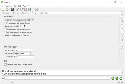 Screenshot of the application TEA - #6