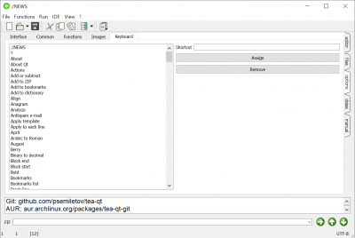 Screenshot of the application TEA - #7