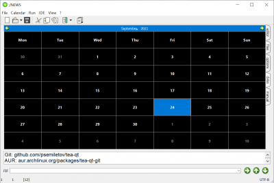 Screenshot of the application TEA - #8
