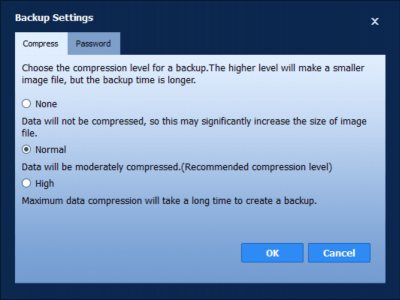 Screenshot of the application AOMEI OneKey Recovery - #4