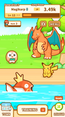 Screenshot of the application Pokemon: Magikarp Jump - #5