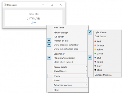 Screenshot of the application Hourglass - #3