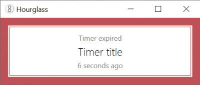Screenshot of the application Hourglass - #5