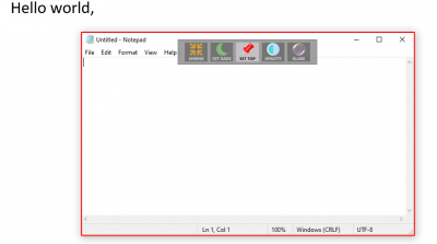 Screenshot of the application WindowTop - #3