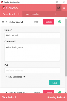 Screenshot of the application Gaucho - #4