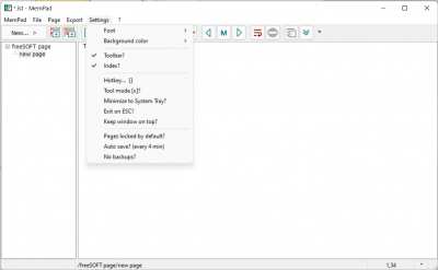 Screenshot of the application MemPad - #3