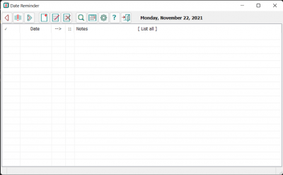 Screenshot of the application Date Reminder - #1